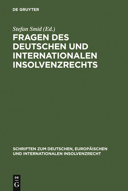 Book cover image for Fragen des deutschen und internationalen Insolvenzrechts ISBN: 9783899494310